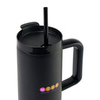 Adrian Travel Tumbler with Handle and Straw, 30 oz Full Color - Black - View 2