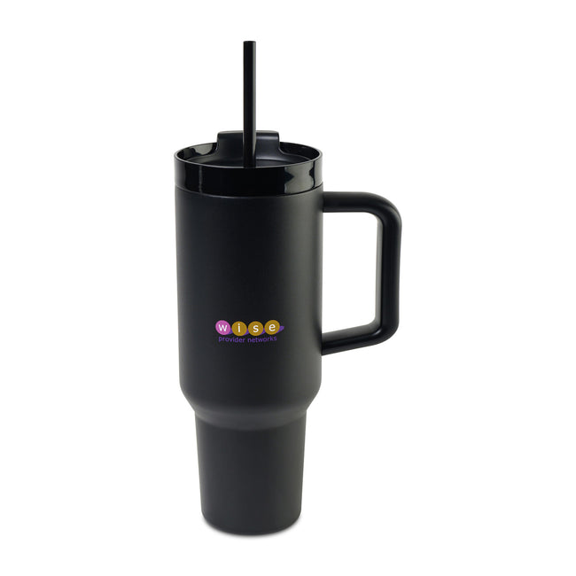 Adrian Travel Tumbler with Handle and Straw, 40 oz Full Color