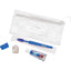 Adult Dental Care Kit with Crest Toothpaste, 5 Pieces - Blue - Left Angle