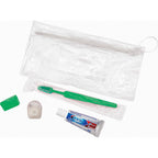 Adult Dental Care Kit with Crest Toothpaste, 5 Pieces - Green - Left Angle 2