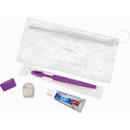 Adult Dental Care Kit with Crest Toothpaste, 5 Pieces - Purple - Left Angle 2