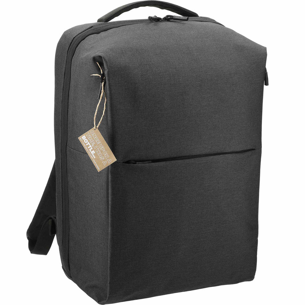 Aft Recycled Computer Backpack, Fits 15.6 Inch Laptops Embroidery - Charcoal - Right Angle 2