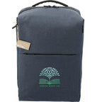 Aft Recycled Computer Backpack, Fits 15.6 Inch Laptops Embroidery - Navy - Front