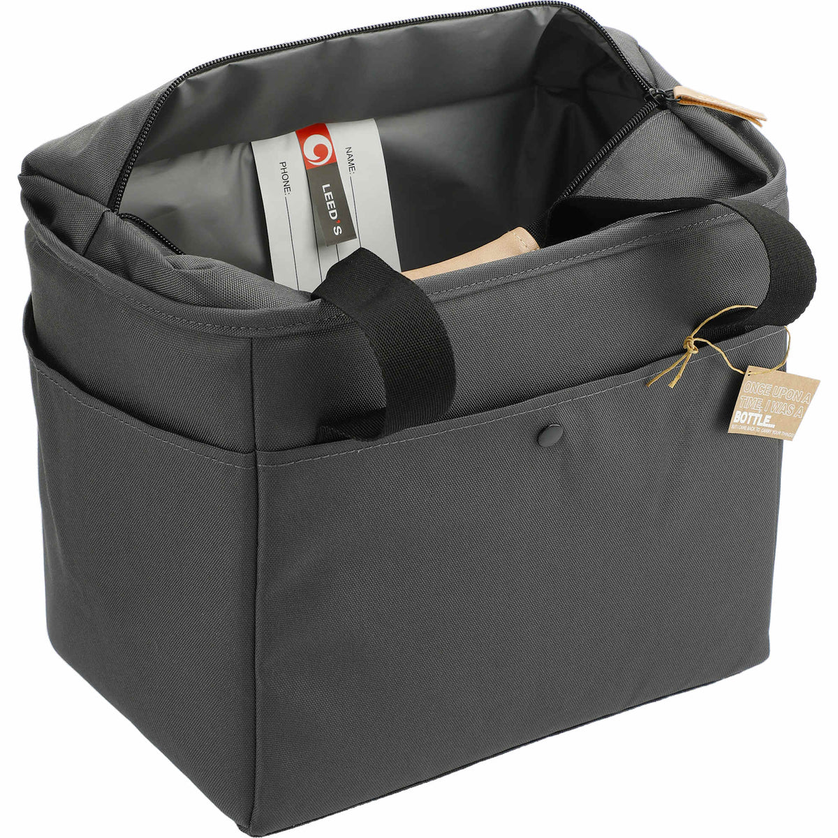 Aft Recycled Cooler with Padded Handles, 12 Cans Transfer - Graphite - Right Angle 5