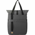 Aft Recycled Laptop Tote with Tablet Sleeve Embroidery - Gray - Back
