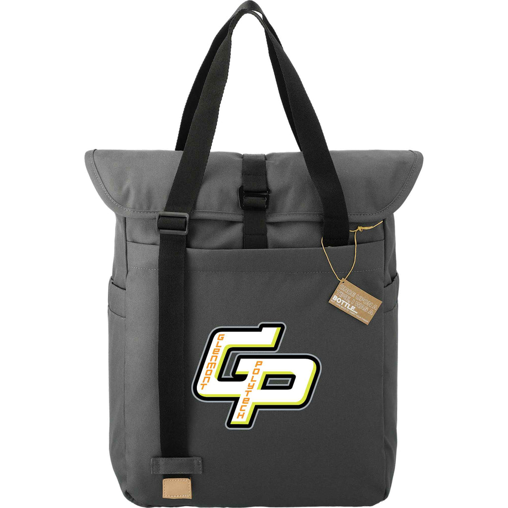 Aft Recycled Laptop Tote with Tablet Sleeve Embroidery - Gray - Front