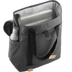 Aft Recycled Laptop Tote with Tablet Sleeve Embroidery - Gray - Right Angle 2