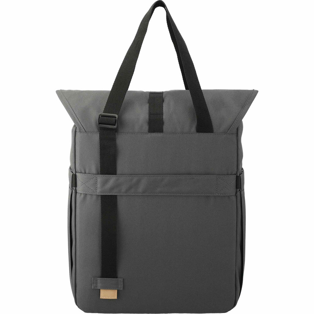 Aft Recycled Laptop Tote with Tablet Sleeve Transfer - Gray - Back