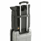 Aft Recycled Laptop Tote with Tablet Sleeve Transfer - Gray - Left Angle