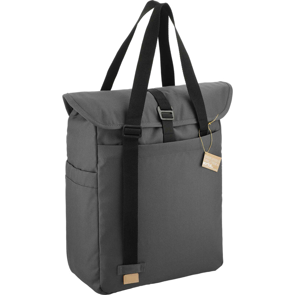 Aft Recycled Laptop Tote with Tablet Sleeve Transfer - Gray - Right Angle 3