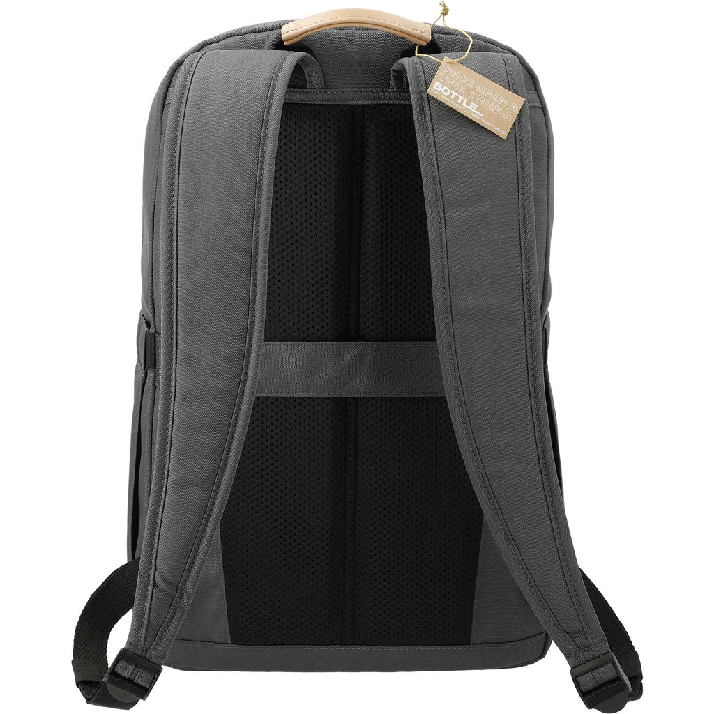 Aft Recycled Modular Backpack with Detachable Sling, 15 Inch Embroidery - Charcoal - Back