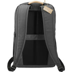 Aft Recycled Modular Backpack with Detachable Sling, 15 Inch Embroidery - Charcoal - Back