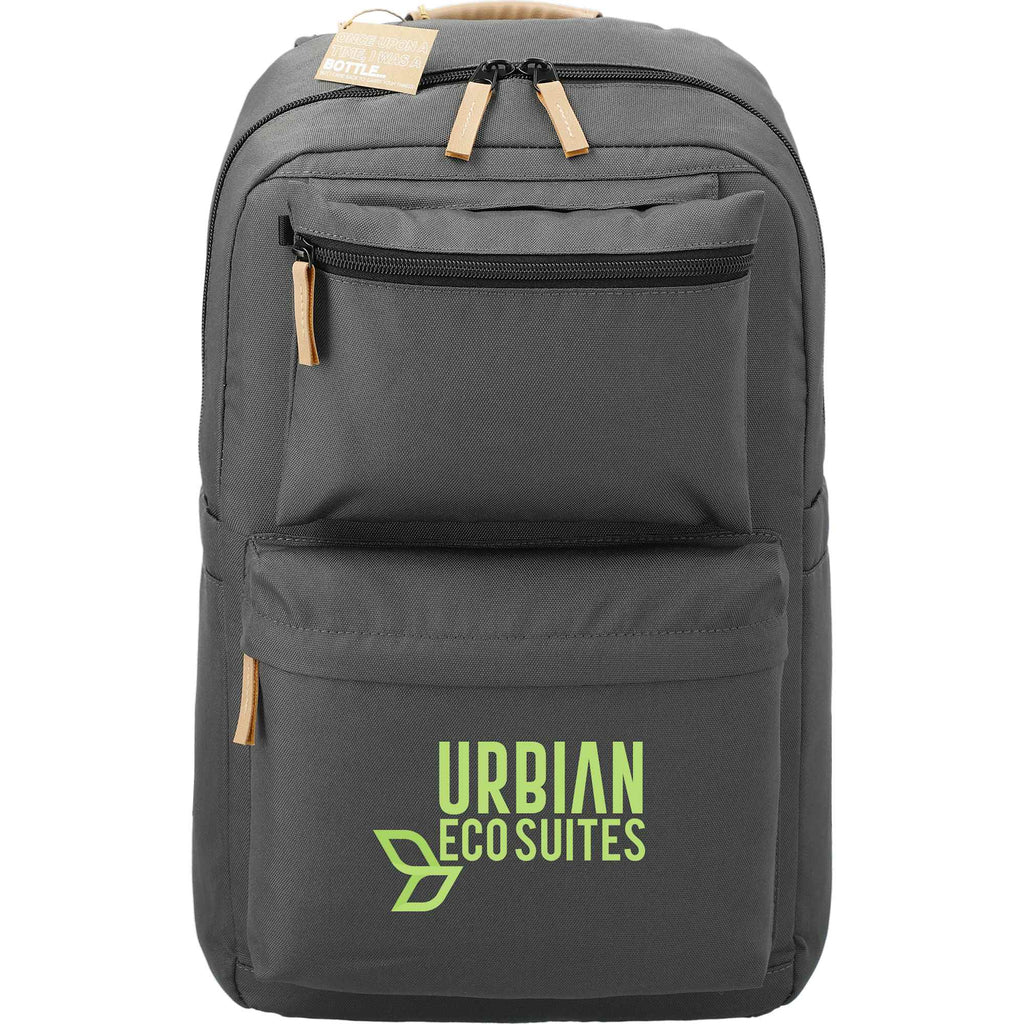Aft Recycled Modular Backpack with Detachable Sling, 15 Inch Embroidery - Charcoal - Front