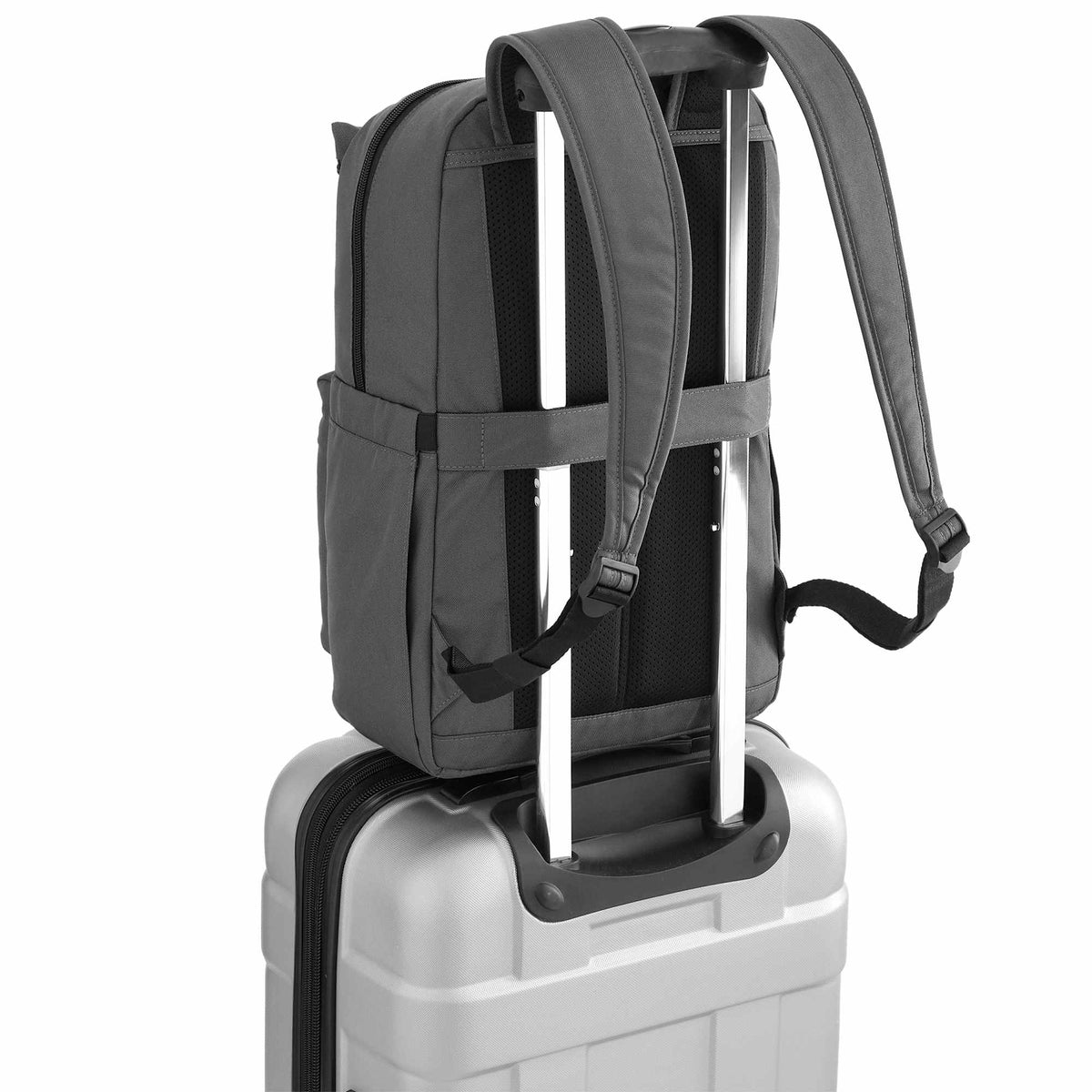 Aft Recycled Modular Backpack with Detachable Sling, 15 Inch Transfer - Charcoal - Left Angle
