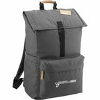 Aft Recycled Rucksack for 15 Inch Laptops Embroidery - Charcoal - Right Angle