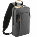Aft Recycled Sling Bag with Strap Pocket Embroidery - Charcoal - Right Angle 4
