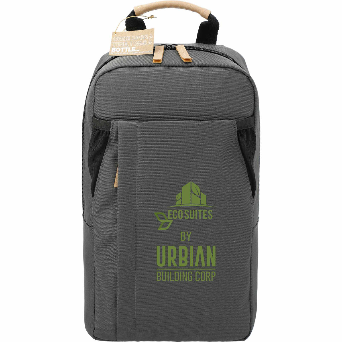 Aft Recycled Sling Bag with Strap Pocket Transfer - Charcoal - Front