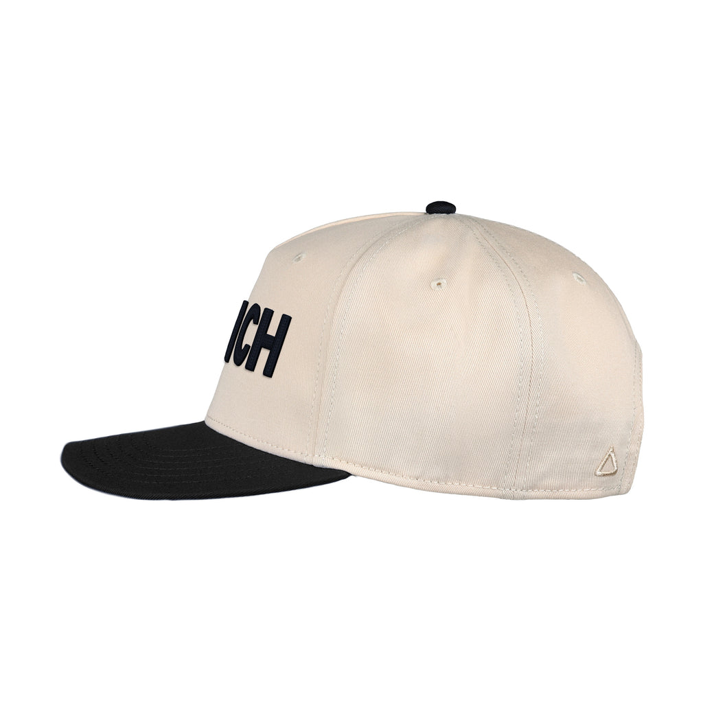 Ahead 1995 Two Tone Cotton Twill Cap Transfer - Cream / Black - View 3