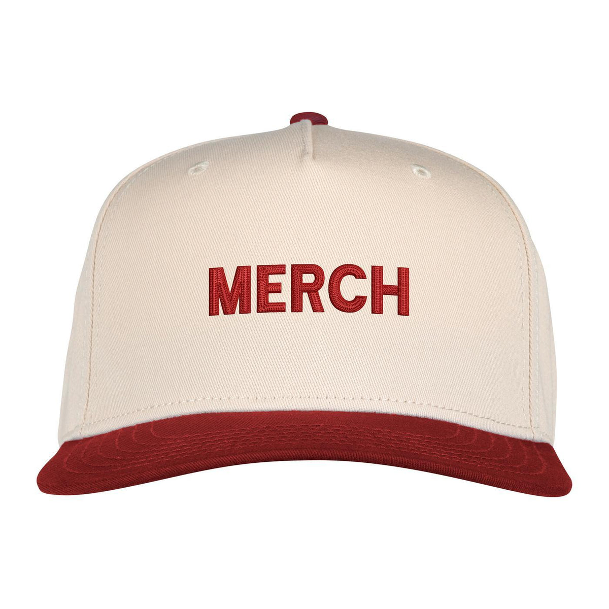 Ahead 1995 Two Tone Cotton Twill Cap Transfer - Cream/Cardinal - View 2