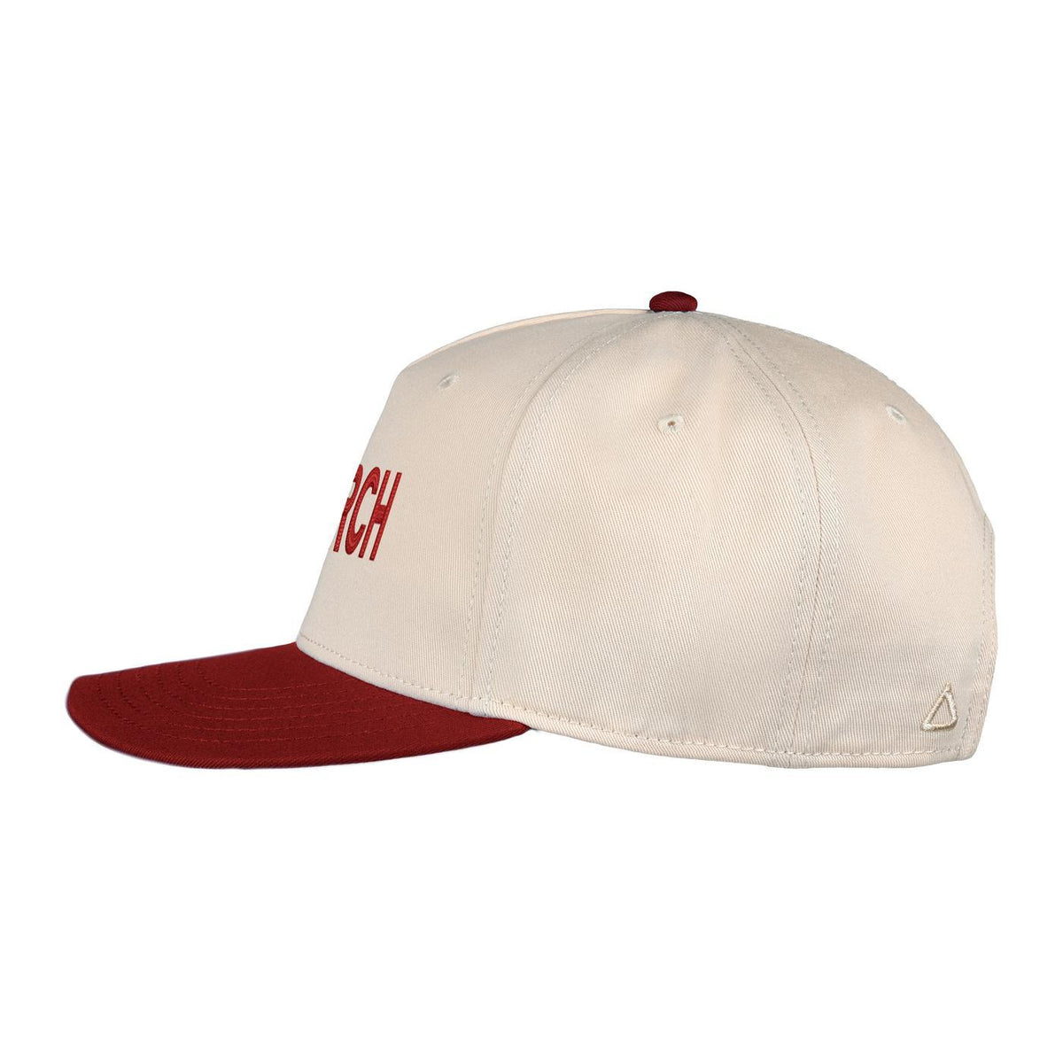 Ahead 1995 Two Tone Cotton Twill Cap Transfer - Cream/Cardinal - View 3
