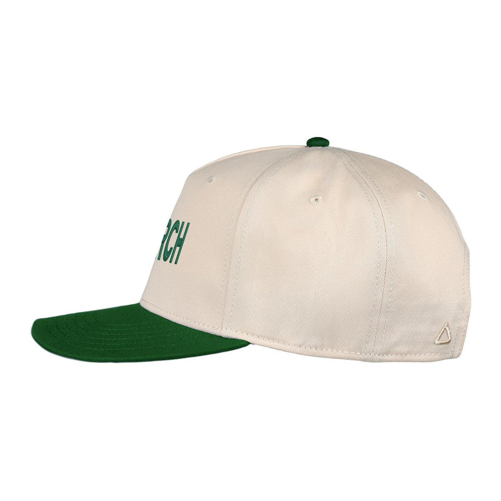 Ahead 1995 Two Tone Cotton Twill Cap Transfer - Cream/Kelly - View 3
