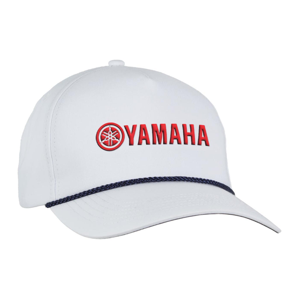Ahead Alto Performance Cap with Rope Detail Embroidery - White/Navy - View 1