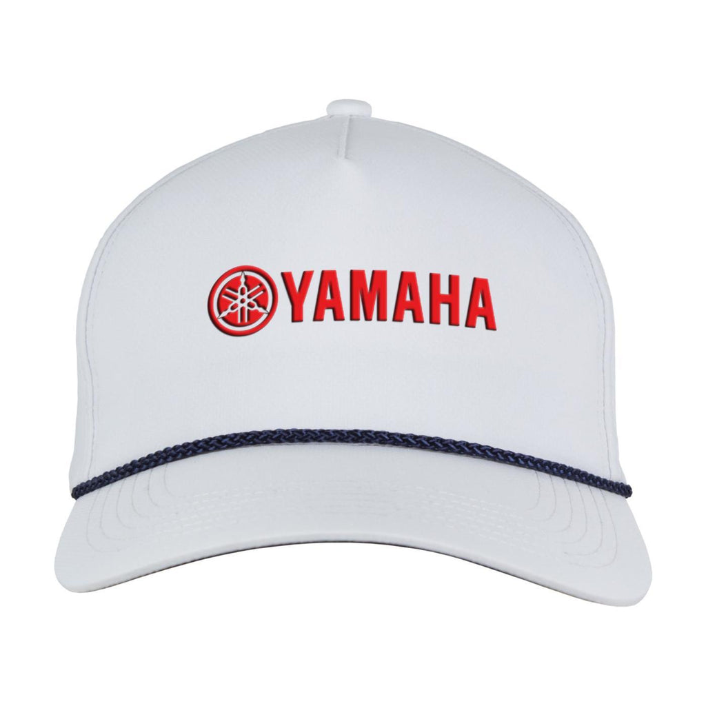 Ahead Alto Performance Cap with Rope Detail Embroidery - White/Navy - View 2