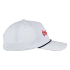Ahead Alto Performance Cap with Rope Detail Embroidery - White/Navy - View 3