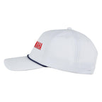 Ahead Alto Performance Cap with Rope Detail Embroidery - White/Navy - View 4