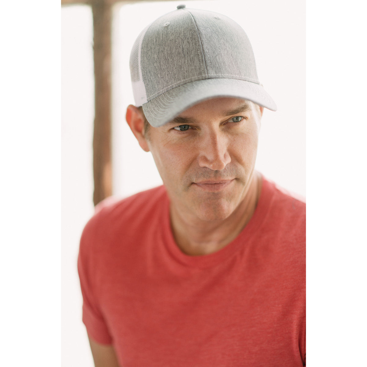 Ahead Brant Linen and Mesh Cap Embroidery - Carbon Linen/White - View 6
