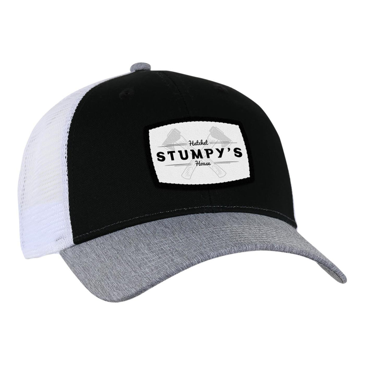 Ahead Brant Linen and Mesh Cap Transfer - Black-White - View 1