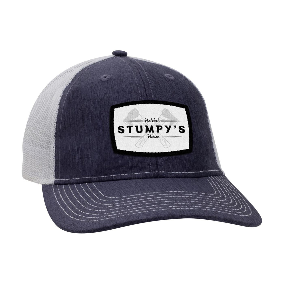 Ahead Brant Linen and Mesh Cap Transfer - Navy Linen/White - View 1