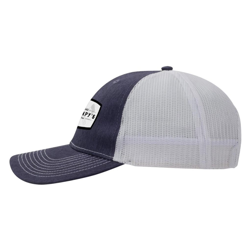 Ahead Brant Linen and Mesh Cap Transfer - Navy Linen/White - View 3