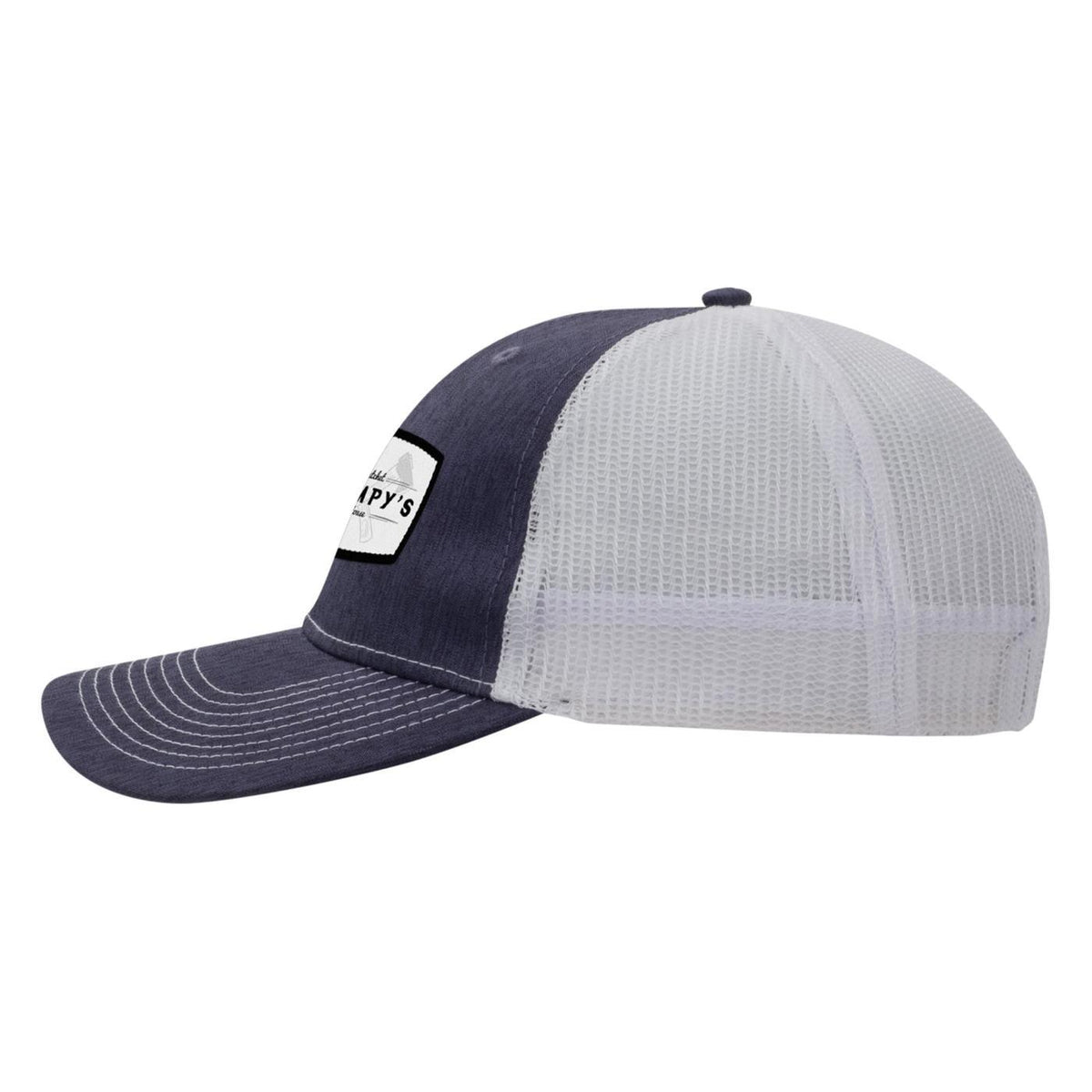 Ahead Brant Linen and Mesh Cap Transfer - Navy Linen/White - View 3