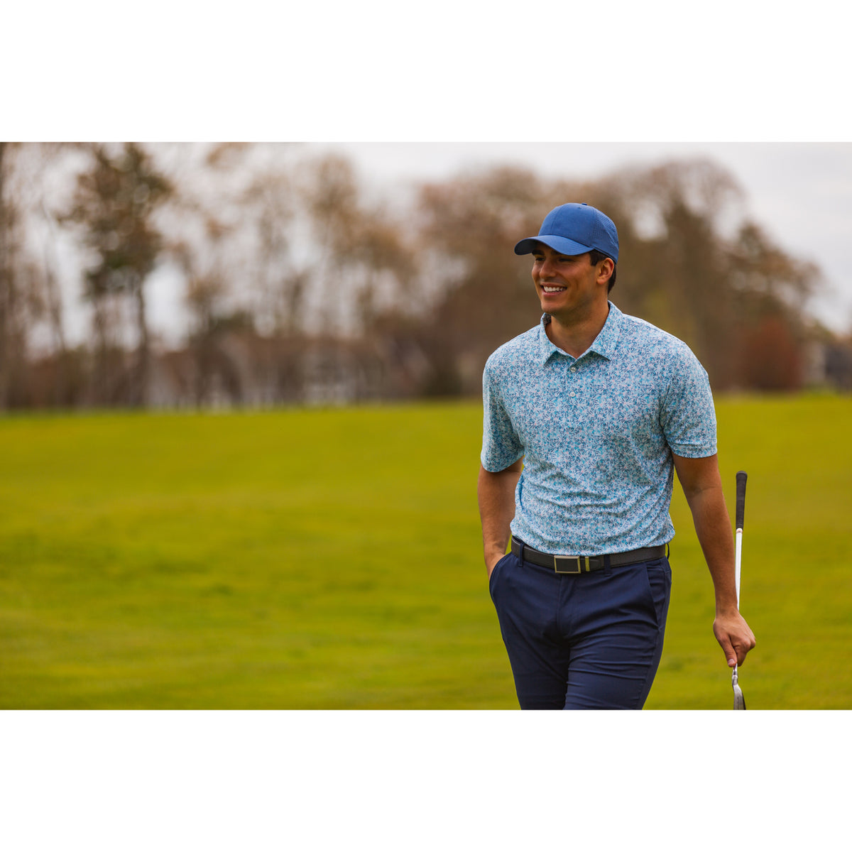 Ahead Brezo Perforated Performance Cap Embroidery - Blue - View 6
