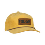 Ahead Chaser Corduroy 5 Panel Cap with Rope Visor Embroidery - Dandelion/Taupe - View 1