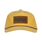 Ahead Chaser Corduroy 5 Panel Cap with Rope Visor Embroidery - Dandelion/Taupe - View 2