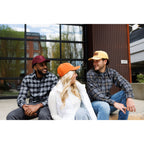Ahead Chaser Corduroy 5 Panel Cap with Rope Visor Embroidery - Dandelion/Taupe - View 8