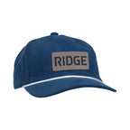 Ahead Chaser Corduroy 5 Panel Cap with Rope Visor Embroidery - Marine/Ivory - View 1