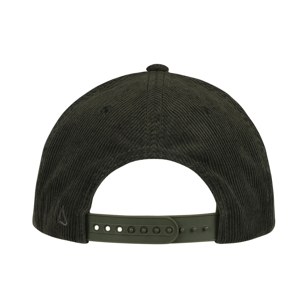 Ahead Chaser Corduroy 5 Panel Cap with Rope Visor Embroidery - Olive Green/Khaki - View 5