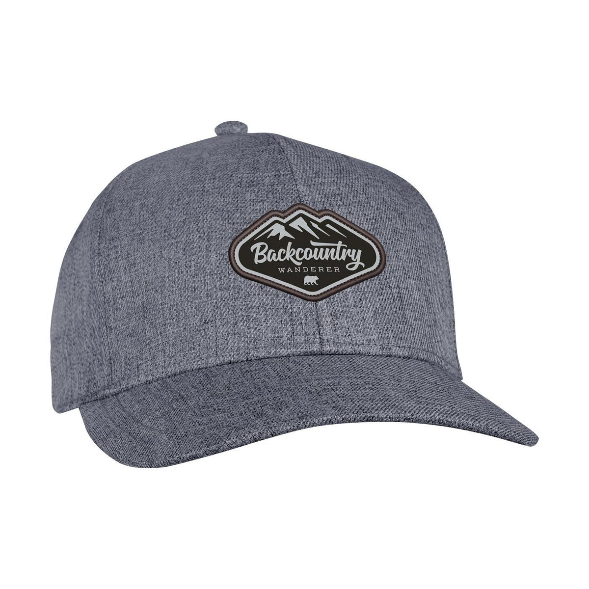 Ahead Chester Heathered Cap with Metal Clasp Embroidery - Blue Heather - View 1