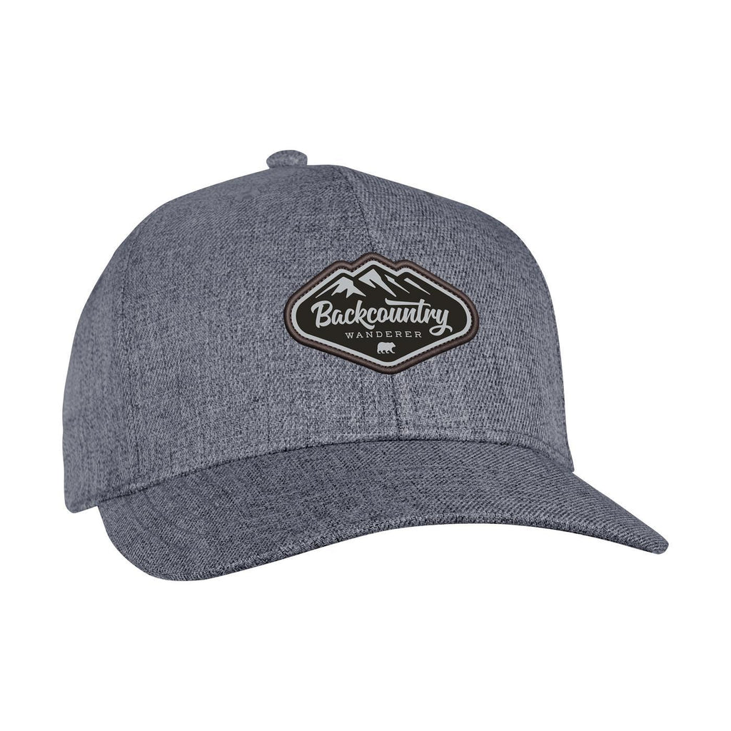 Ahead Chester Heathered Cap with Metal Clasp Transfer - Blue Heather - View 1