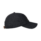 Ahead Clubhouse Wool Flannel Cap with Leather Strap Embroidery - Charcoal - View 4