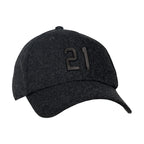Ahead Clubhouse Wool Flannel Cap with Leather Strap Transfer - Charcoal - View 1