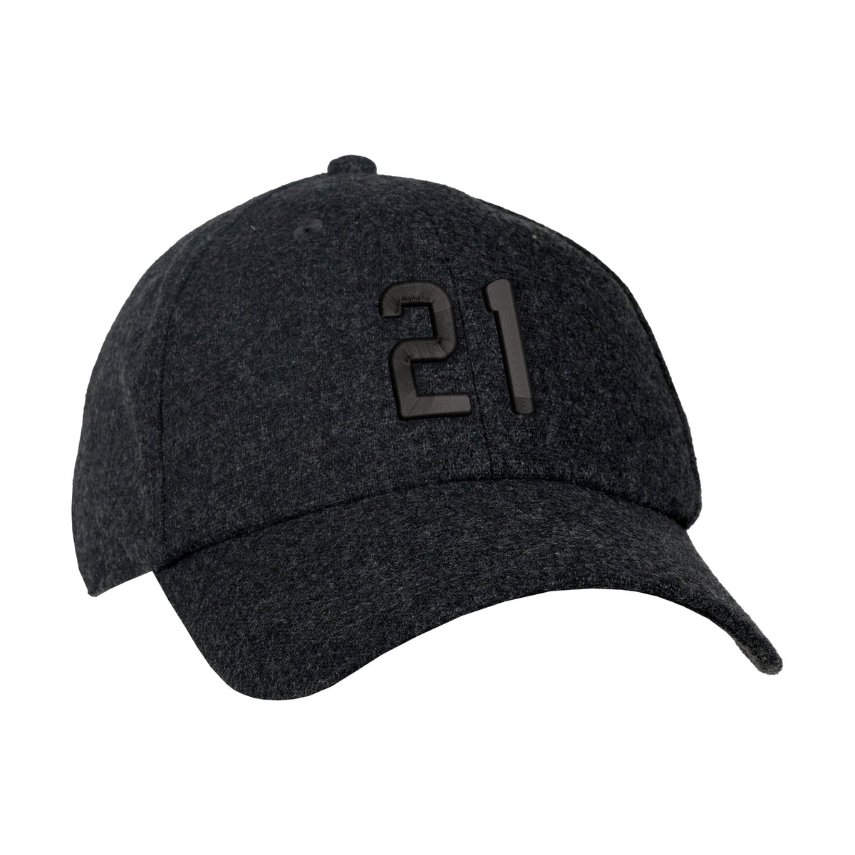 Ahead Clubhouse Wool Flannel Cap with Leather Strap Transfer - Charcoal - View 1