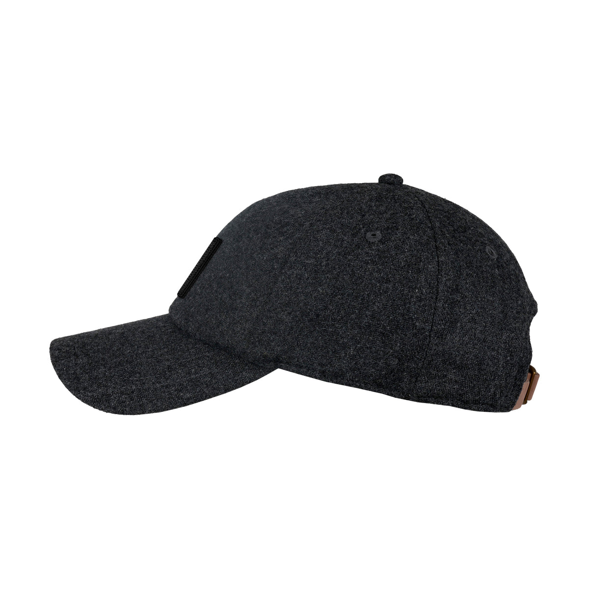 Ahead Clubhouse Wool Flannel Cap with Leather Strap Transfer - Charcoal - View 3