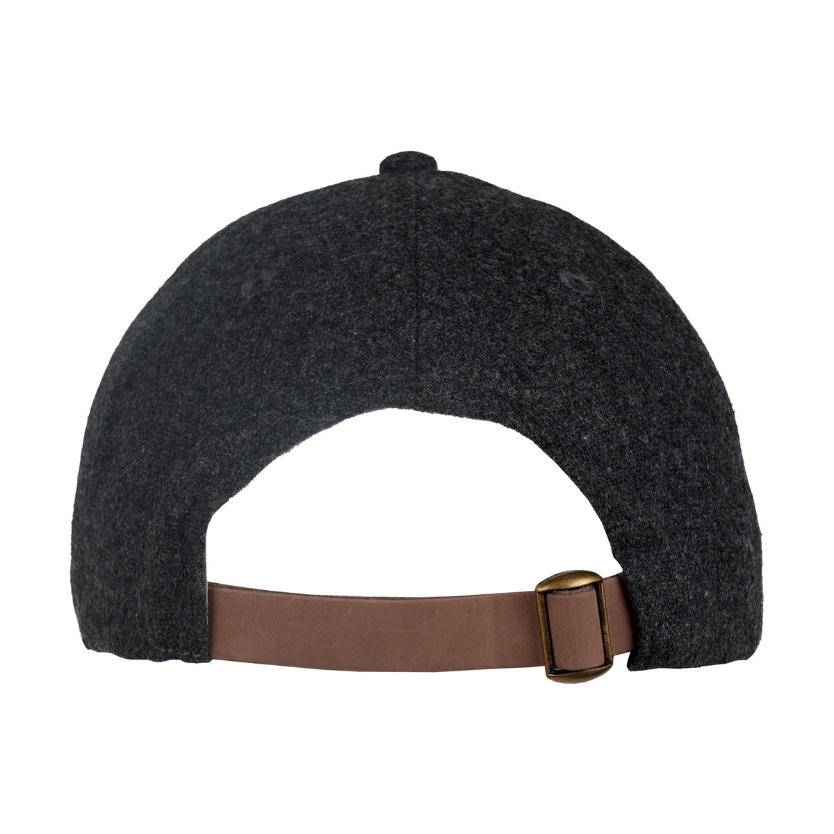 Ahead Clubhouse Wool Flannel Cap with Leather Strap Transfer - Charcoal - View 5