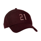 Ahead Clubhouse Wool Flannel Cap with Leather Strap Transfer - Maroon - View 1
