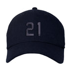 Ahead Clubhouse Wool Flannel Cap with Leather Strap Transfer - Navy - View 2