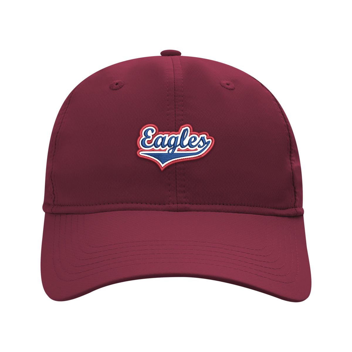 Ahead Frio Stretch Performance Cap, Unstructured Embroidery - University Bordeaux Red - View 2